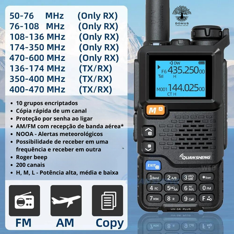 Rádio UV 5R Plus Am/Fm
