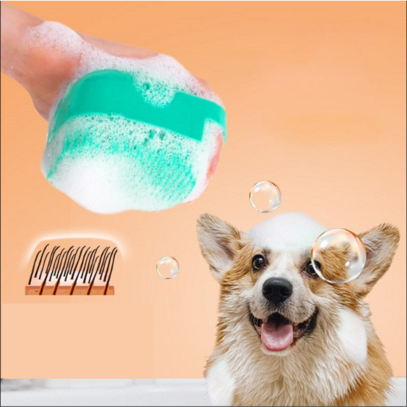 Escova para Banho Pet Porta-Sabão de Coração - Domus Store