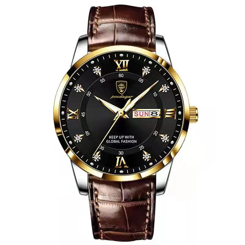 Relógio Domus Masculino - Leather Eclipse