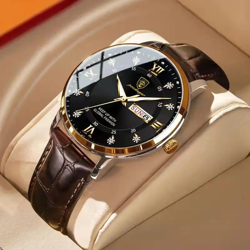 Relógio Domus Masculino - Leather Eclipse